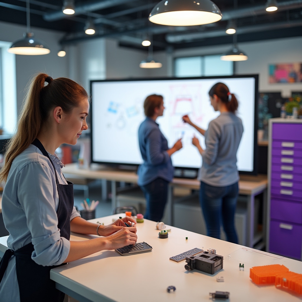 Innovation lab with prototyping areas