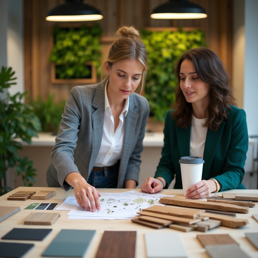 Sustainable materials in modern workspace